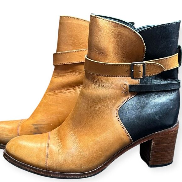 1883 BY WOLVERINE Women’s Brown and Black Leather 1000 Mile Bonny Pull-On Boots - Picture 4 of 10